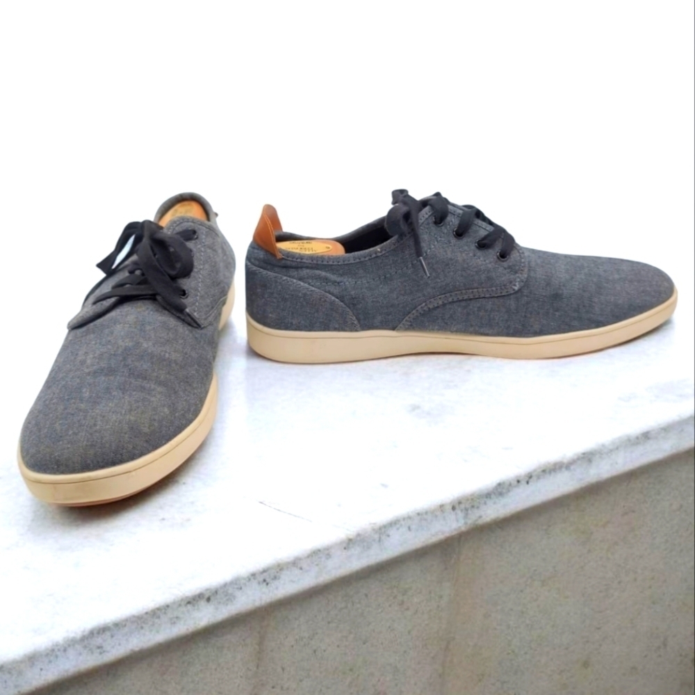 Men's Gray Casual Shoes Fenta Steve Madden Sz 12 Cloth / Canvas